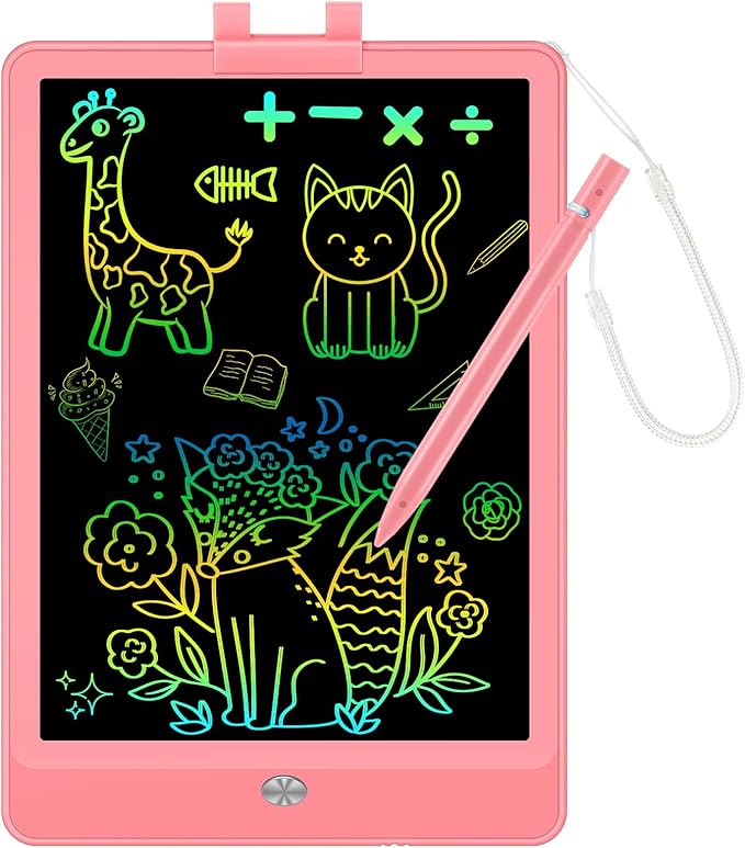 Decute Kids Toys LCD Writing Tablet with Stylus, 8.5 Inch Erasable Toddlers Doodle Board, Reusable Drawing Pad for Kids, Educational Christmas Birthday Gift for 3 4 5 6 7 8 Girls Boys Toddler Pink