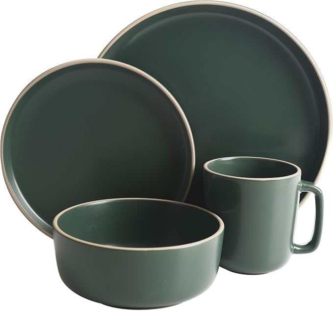 Gibson Home Zuma 16 Piece Round Kitchen Dinnerware Set, Service - Image 2