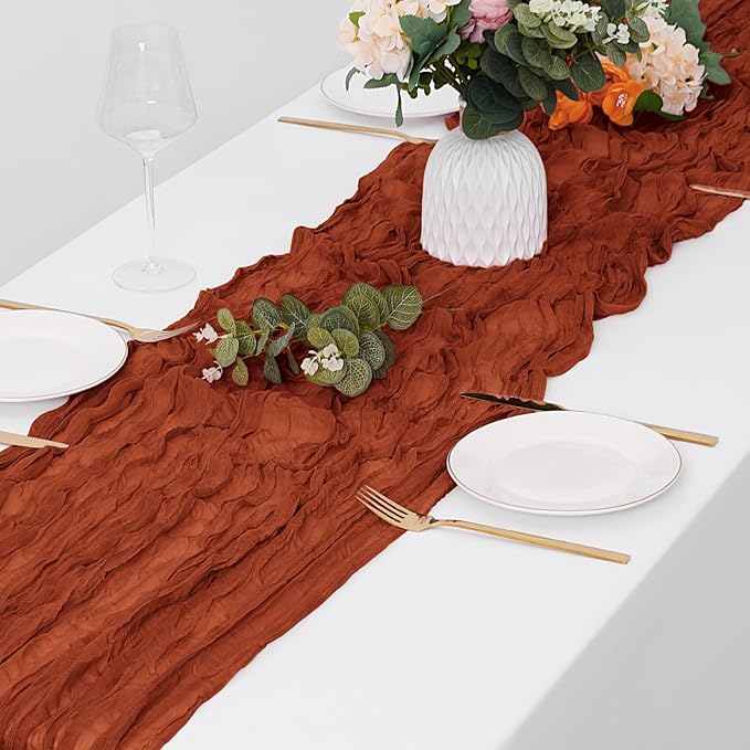 30 Pack Terracotta Cheesecloth Table Runner 17 x 108 inch Cheese Cloth Table - Image 4