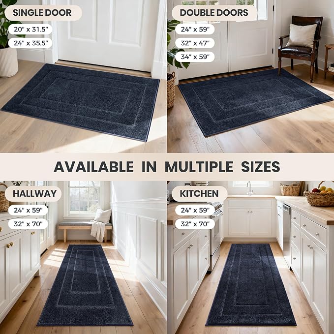 PURRUGS Dirt Trapping Door Mat 24" x 35.5", Non-Slip/Skid Machine Washable - Image 9