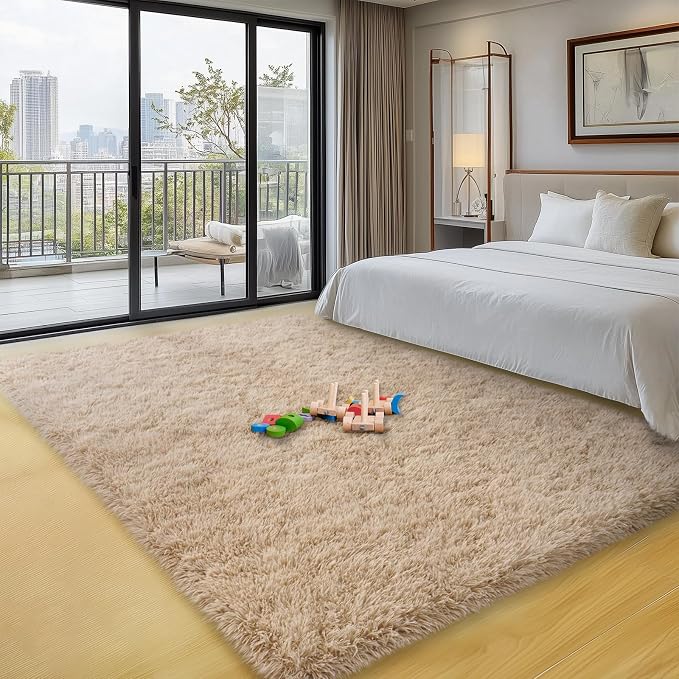 qulint Bedroom Area Rugs 4x6, Fluffy Soft Shag Kids Rug - Image 7