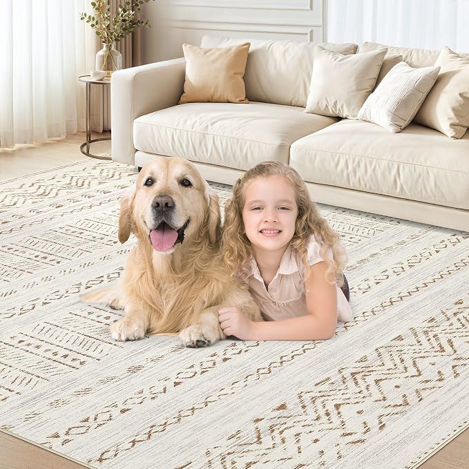 cotiled 6x9 Area Rugs Living Room Rug: Washable Boho Rugs - Image 5