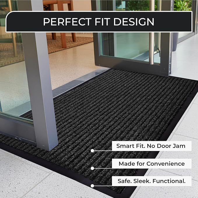 2 Pack Heavy Duty Entry Mat 2' x 3', Low Profile Door Rug - Image 8