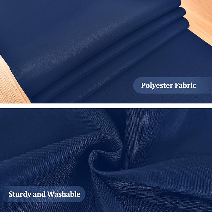 Farmhouse Navy Blue Table Runner Dining Table Runners 48 Inches Long Coffee - Image 4