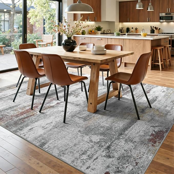 5x7 Ft Abstract Area Rugs for Living Room, Soft Non-Slip Modern Washable Rugs - Image 9