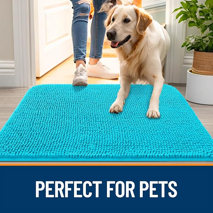 OLANLY Dog Door Mat for Muddy Paws 70x32, Absorbs Moisture and Dirt, Absorbent - Image 6