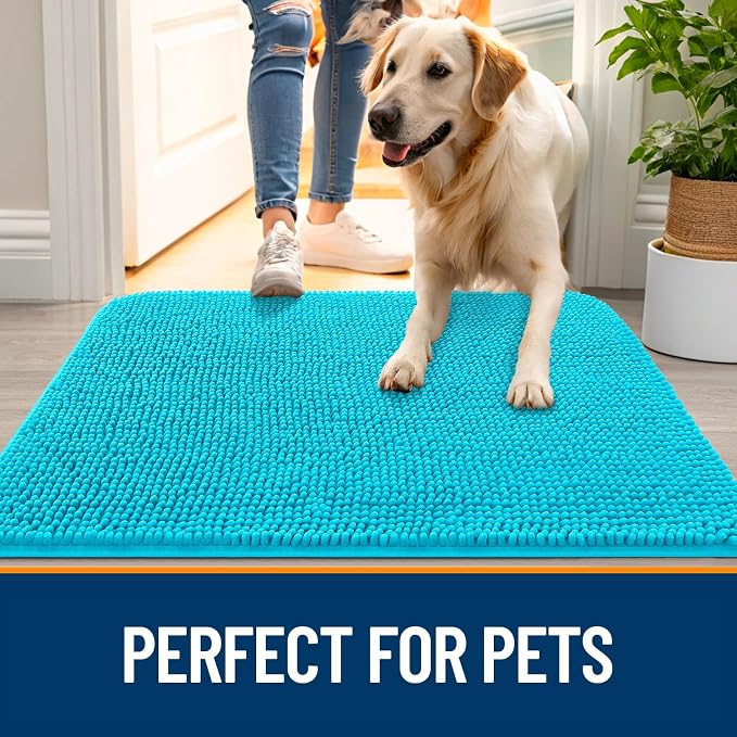 OLANLY Dog Door Mat for Muddy Paws 45x27, Absorbs Moisture and Dirt, Absorbent - Image 6