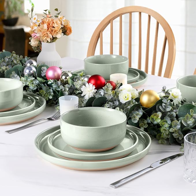 LIANYU Plates and Bowls Sets for 8, 24 Piece China Dinnerware Stoneware Set - Image 6