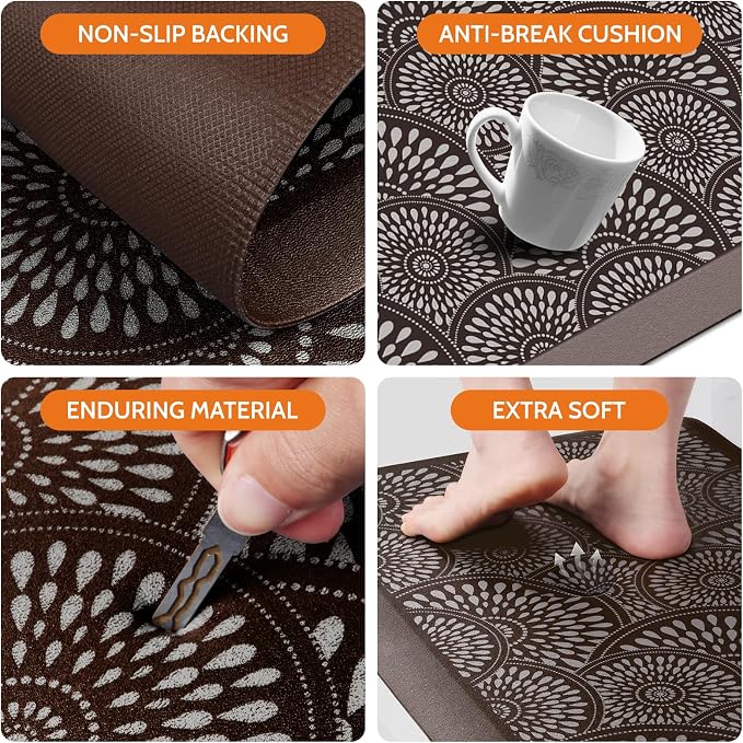 Mattitude 4/5 Inch Kitchen Mat, 17.3x39in Heavy Duty Ergonomic Comfort Foam - Image 4