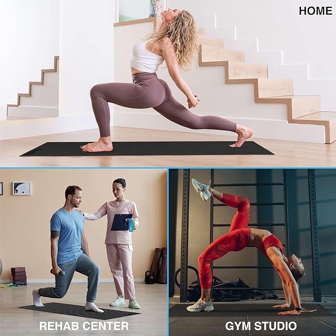 Foldable Yoga Exercise Mat – Lightweight, Anti-Slip, and Easy to Store for Yoga, Pilates, Home Workouts, and Floor Exercises