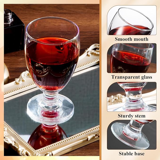 Patelai Set of 18 Water Goblet, 10.5 oz Clear Drinking Glasses Bulk Dishwasher - Image 3