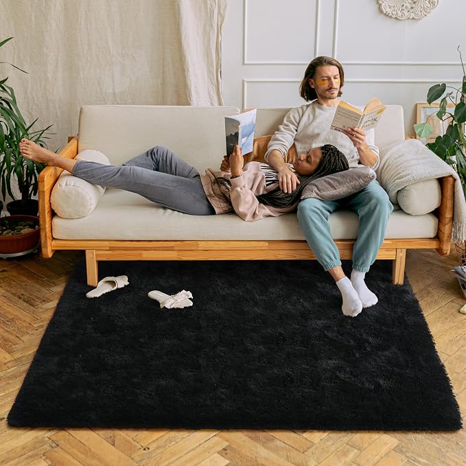 Chicrug Soft Area Rugs for Bedroom Living Room Plush Fluffy Rug 9x12 Feet - Image 2