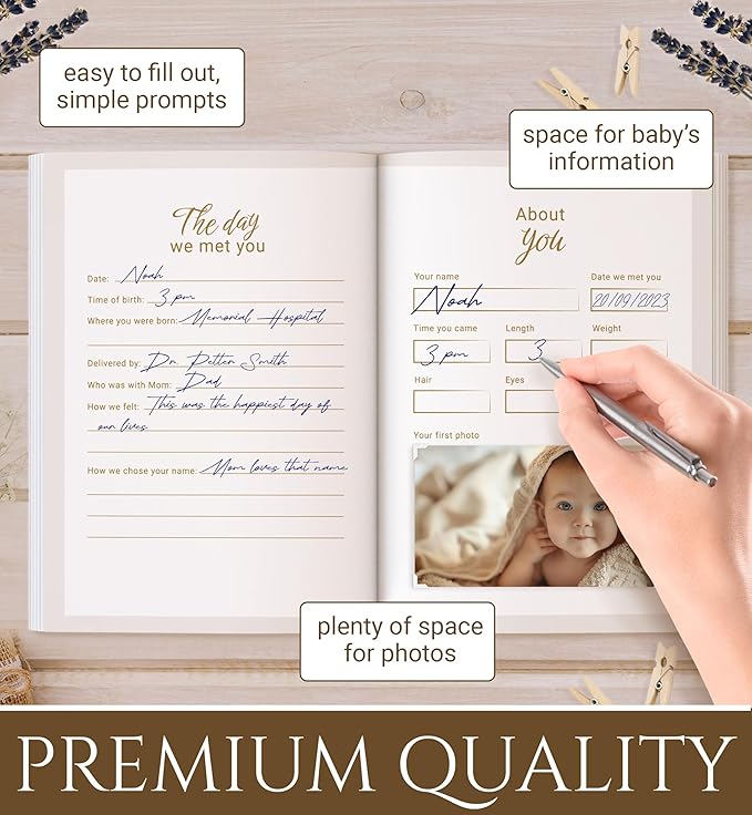 Babys First Year Book, Baby Memory Book Boy or Girl, Baby Photo Album, Minimalist Baby First Year Book, Scrapbook Baby, Keepsake Baby Memory Book, Gender Neutral Baby Milestone Warm Earth Colors