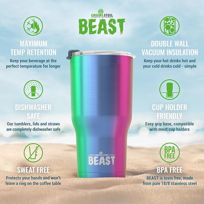 Beast 20 oz Tumbler Stainless Steel Vacuum Insulated Coffee Ice Cup Double Wall - Image 6