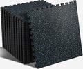 SUPERJARE 0.56'' Thick 12 Pcs 48 Sq Ft Rubber Top Exercise Equipment Mats by SUPERJARE