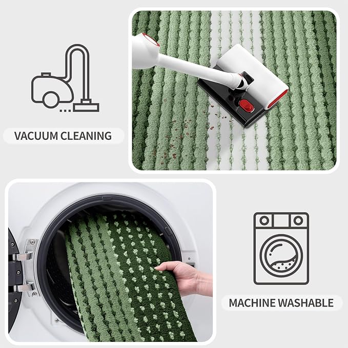 Kitinjoy Indoor Outdoor Door Mat, 32x20 Non-Slip Absorbent Dirt Trapper - Image 5