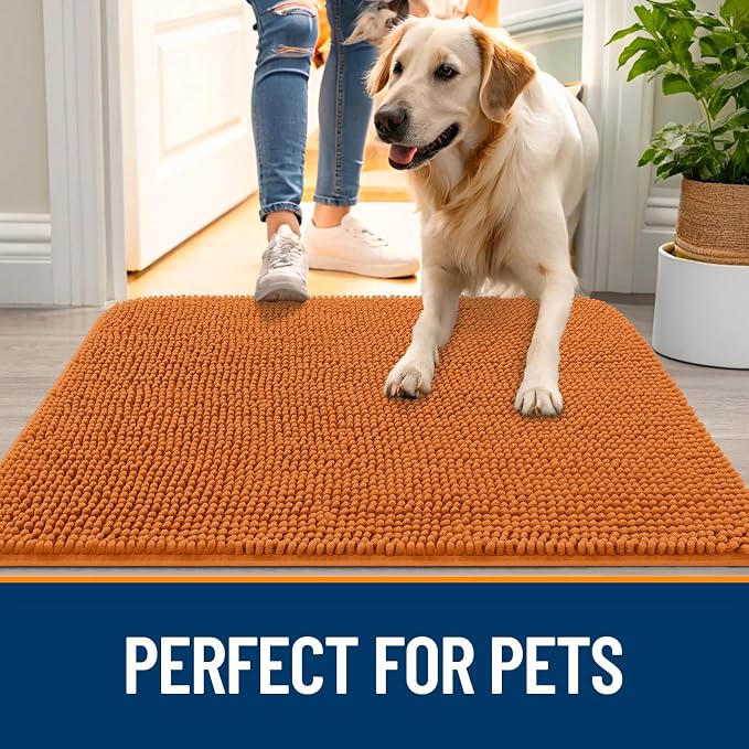 OLANLY Dog Door Mat for Muddy Paws 34x21, Absorbs Moisture and Dirt, Absorbent - Image 6