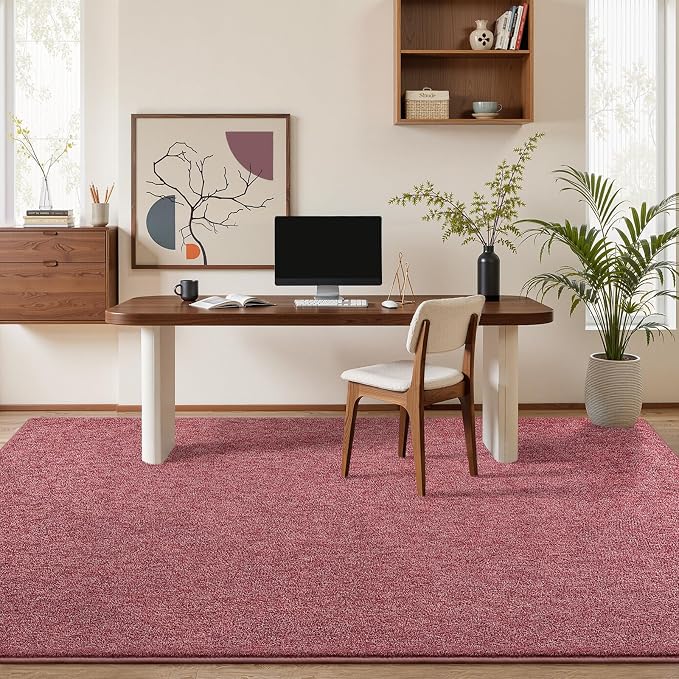Pettop 6x9 Red Area Rugs for Living Room Bedroom, Thickened Memory-Foam Throw - Image 4