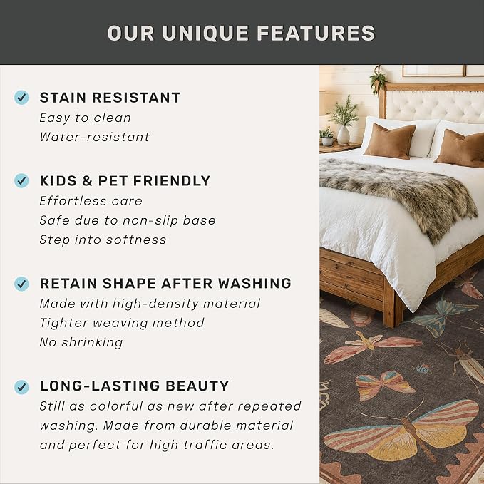 Hazo Haus Boho Runner Rug 3x8, Stain Resistant Indoor Carpet - Image 6