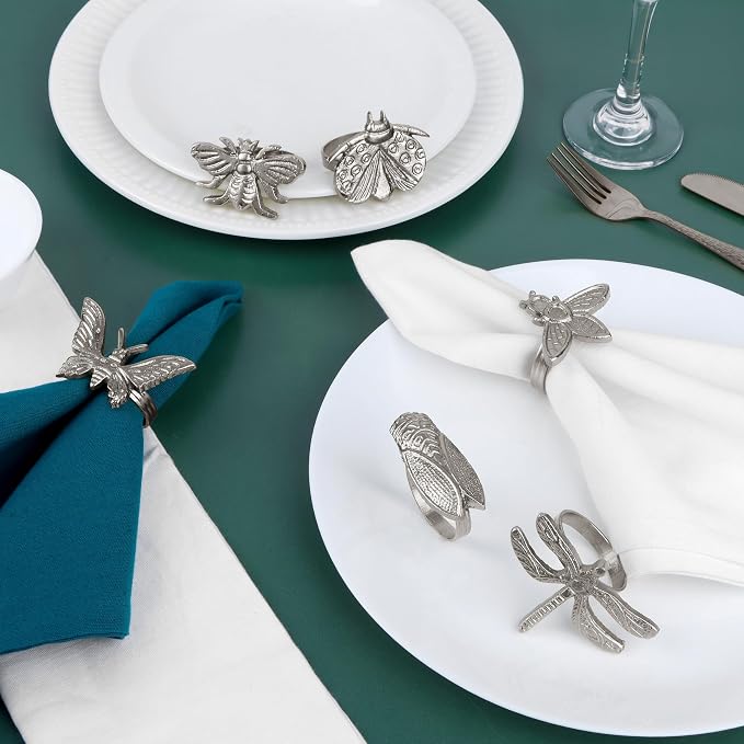 12-Pack Assorted Metal Napkin Rings - Image 4