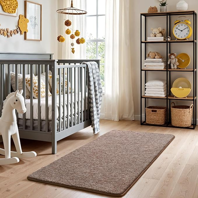 Keeko Soft 2x4 Small Runner Rug Brown, Bedside Rugs - Image 3