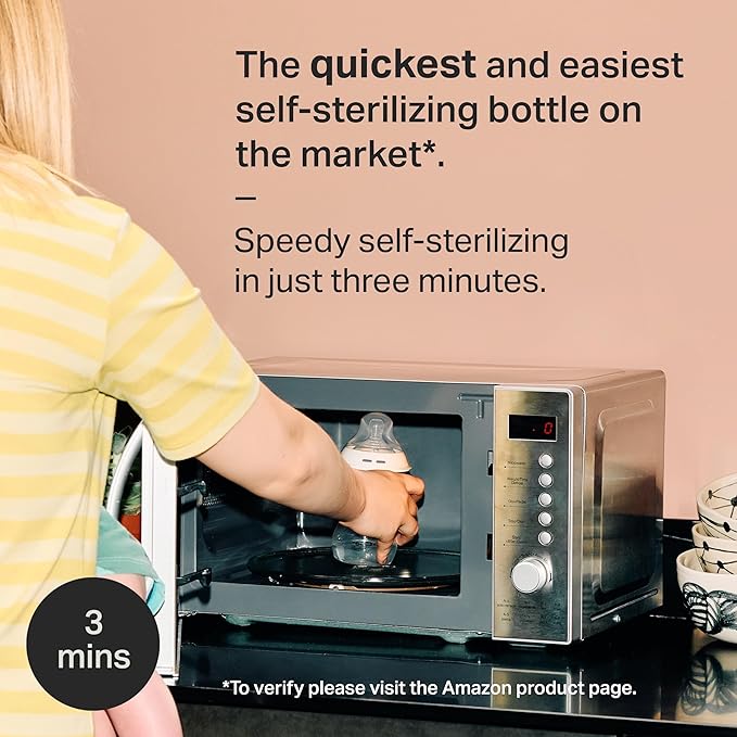 Tommee Tippee Advanced Anti-Colic 5 oz BPA Free Baby Bottles, Newborn 0+ Months, Slow Flow Breast-Like Nipple, Unique Design Keeps Air Away from Milk and Baby, Clear, Pack of 2