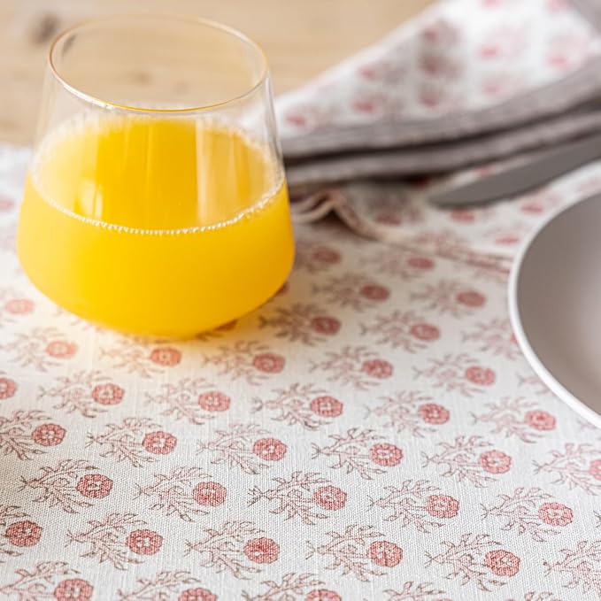 Over&Back 18x108 Hand-Blocked Printed Cotton Table Runner - Image 6