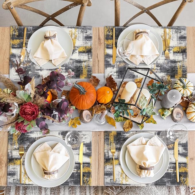 Emvency Farmhouse Placemats Set of 4, 12x18 Inch - Image 7