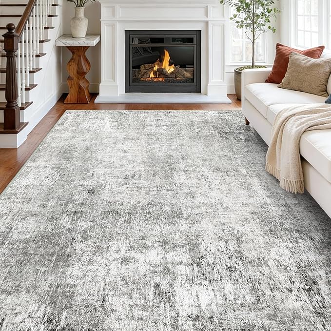 RELEANY Washable Area Rugs 6'x8' Non-Slip Modern Abstract Soft - Image 4
