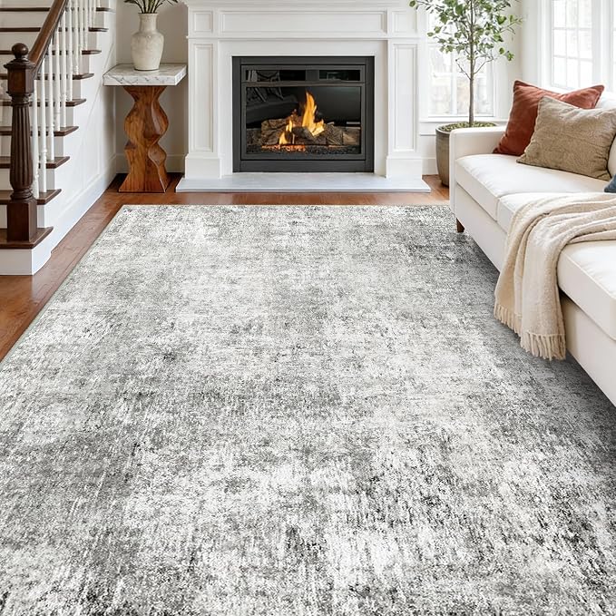 RELEANY Washable Area Rugs 8'x10' Non-Slip Modern Abstract Soft - Image 4