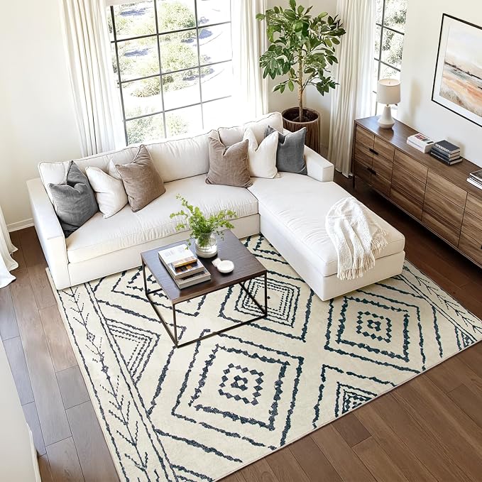 BESTSWEETIE Area Rug 5x7 Rug Machine Washable Non-Slip Low Pile Print Pattern - Image 8