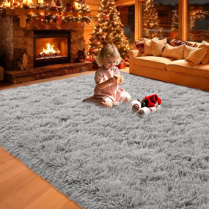 Large 9x12 Area Rug for Living Room, Soft Shag Rugs for Bedroom, Non-Slip Ultra - Image 8