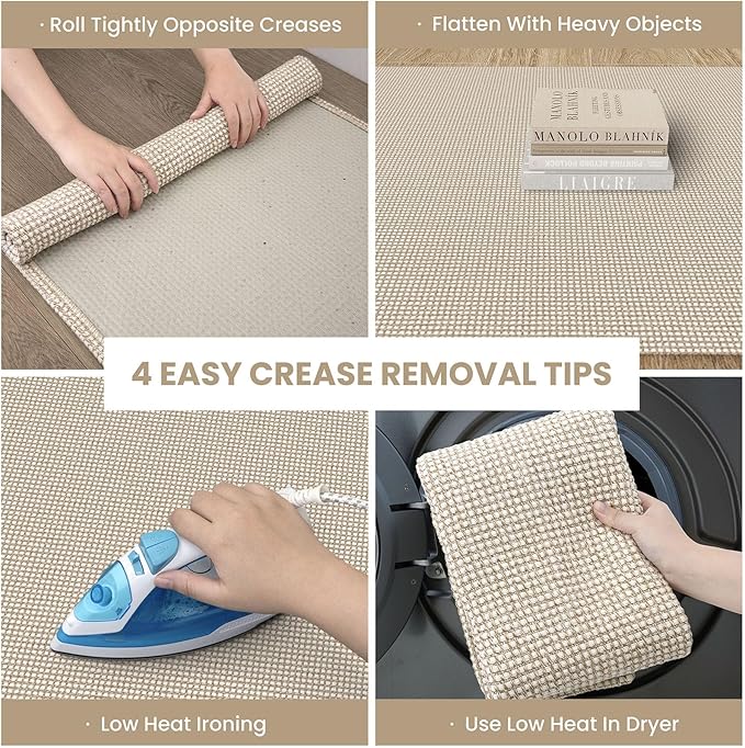 IOHOUZE Washable Runner Rug 3x8 Non Slip Rubber Backed Wide Hallway Runner - Image 2