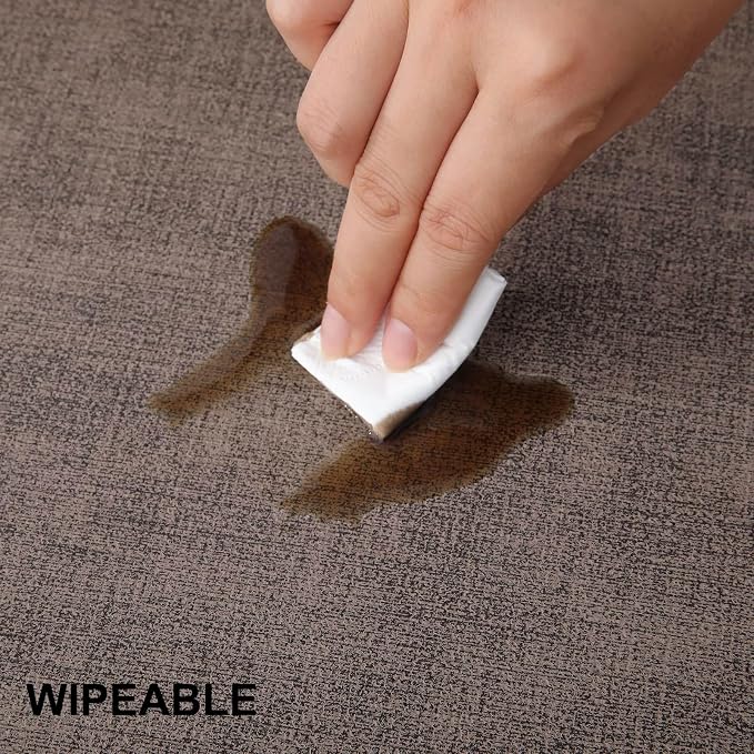Faux Leather Heat Resistant Placemats 8 Packs, Waterproof Wipeable Dining PU - Image 5