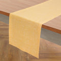 Solino Home 100% Pure Linen Table Runner Mustard Long, Athena 14 x 90 in | by SolinoHome