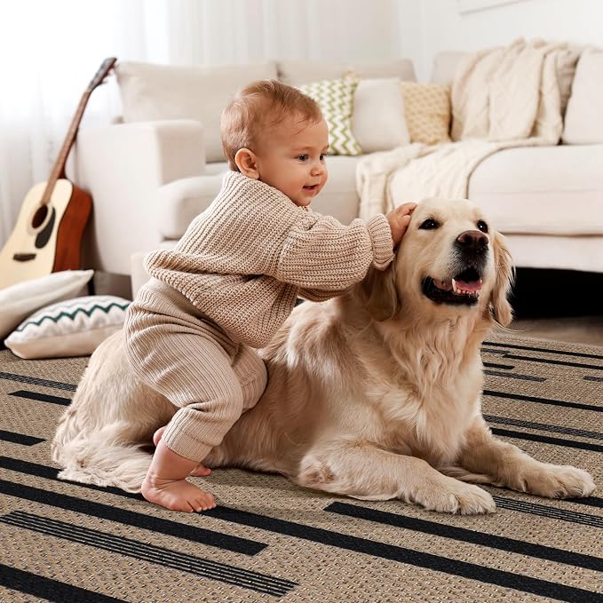 Tangsoo Washable Stripe Easy Jute Rug 4x6 - Image 9
