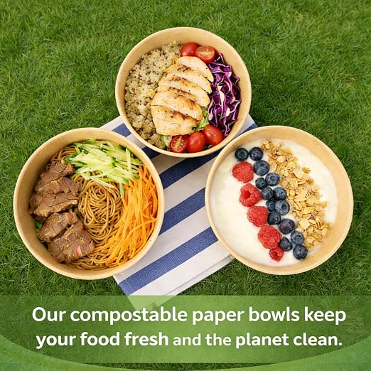 TOPtoper 50 Pcs 32 Oz Large Paper Bowls - Image 6
