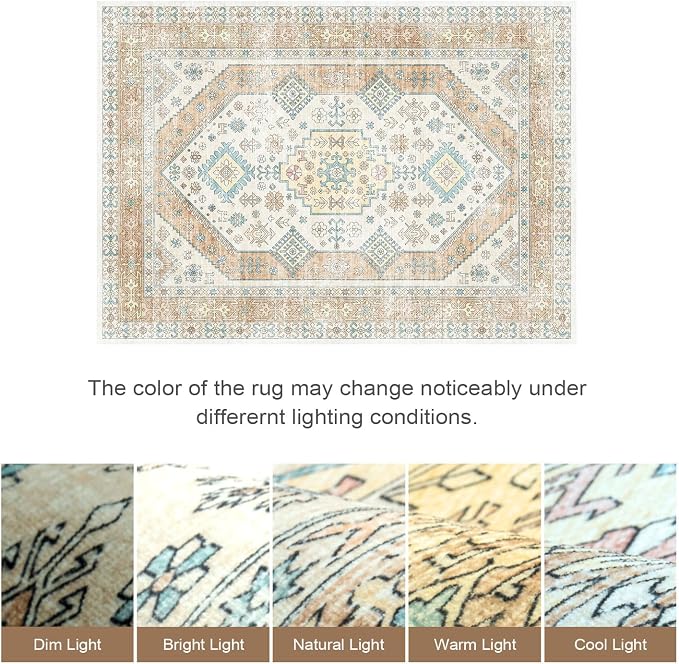 Lofus Vintage Living Room Rugs 8x10, Soft Machine Washable Area Rug - Image 7