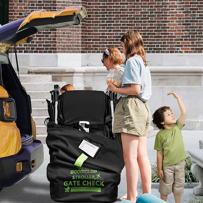 BOOMCLAP Durable stroller travel bag for airplane,stroller bag carseat cover for Double/Single/Jogging Strollers,Waterproof stroller gate check bag