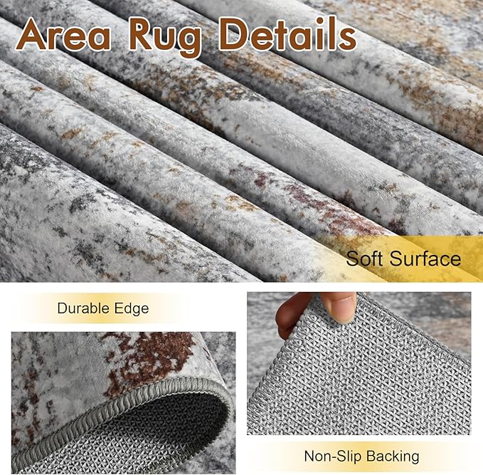 8x10 Ft Large Abstract Area Rugs - Image 6