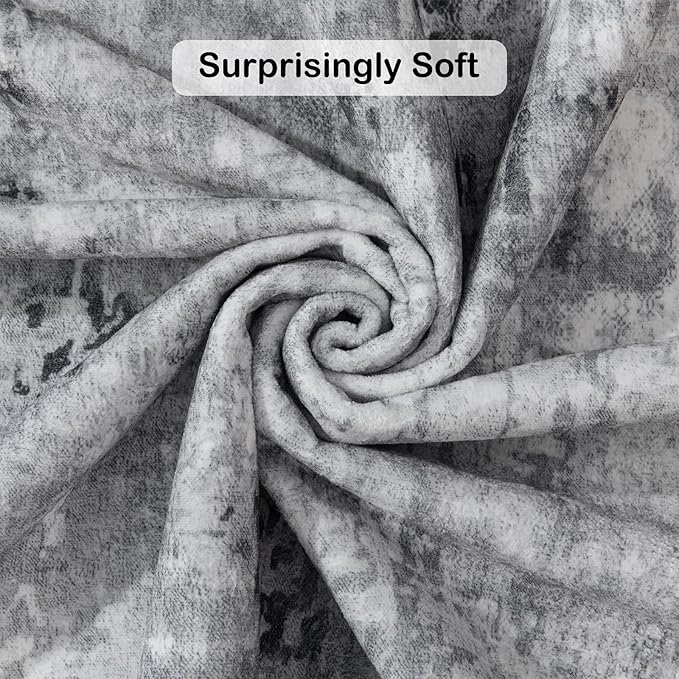 Kelarea Living Room Rug 8x10 Grey Rug Machine Washable Large Area Rugs, Non Slip Abstract Vintage Indoor Carpet for Bedroom, Nursery, Classroom, Dining Room, Home Office