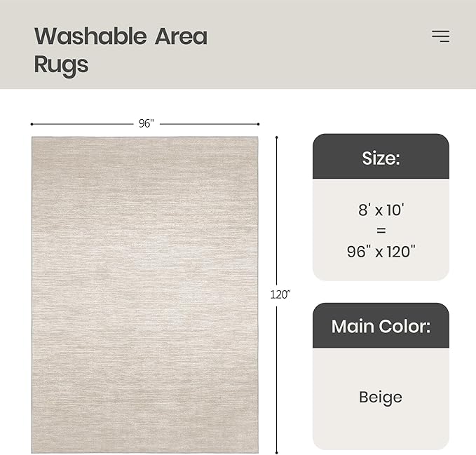 Valenrug Washable Rugs 8x10 - Image 2