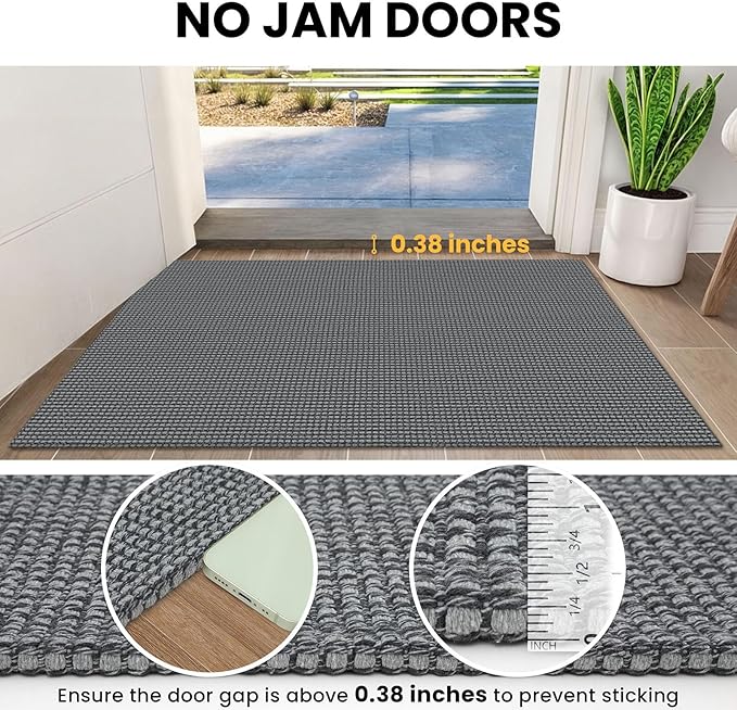 IOHOUZE Washable Runner Rug 2x10 Non Slip Rubber Backed Long Hallway Runner - Image 3