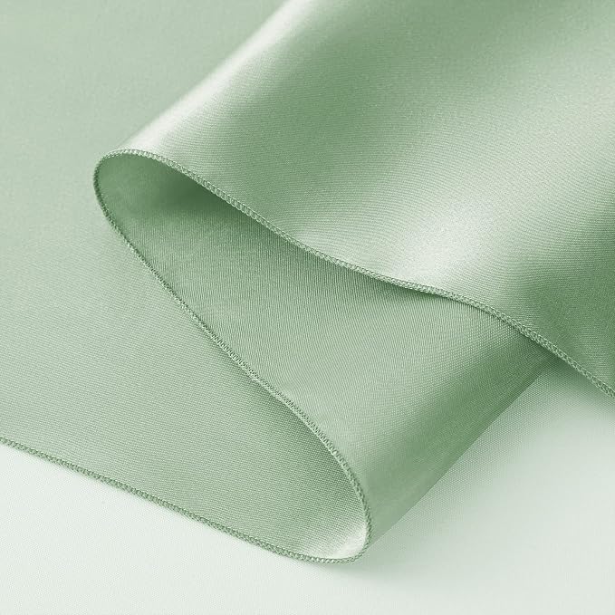 Horbaunal 24 Pack Sage Green Satin Table Runner 12 x 108 Inch | Smooth Table - Image 7