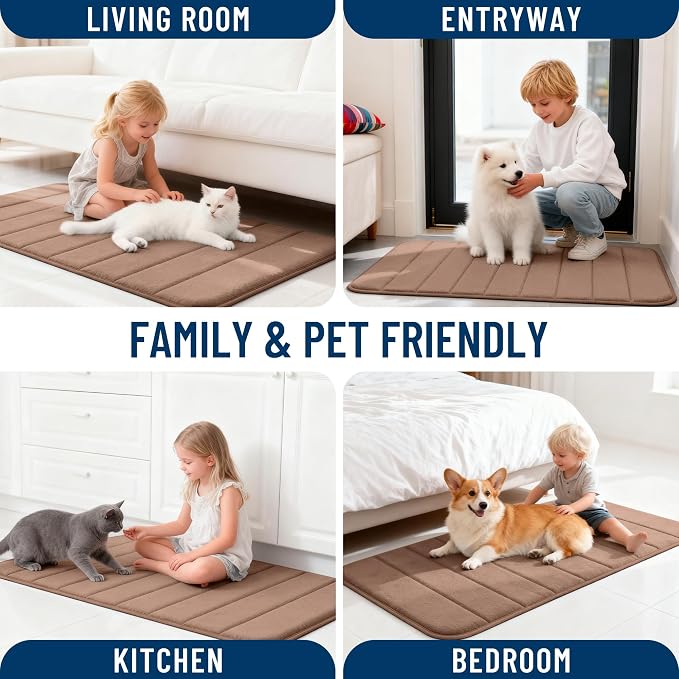 OLANLY Memory Foam Long Bathroom Rugs Runner 47x20, Super Soft Absorbent Bath - Image 9