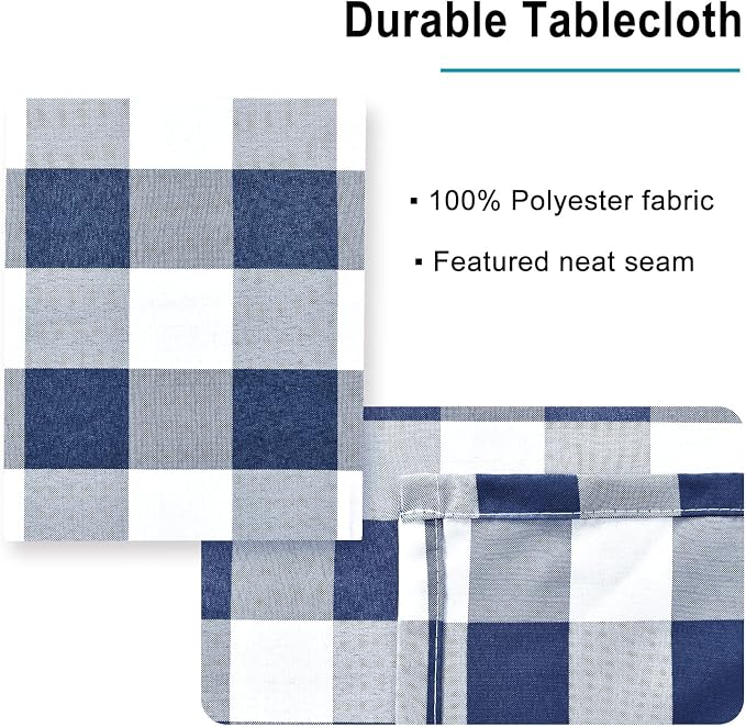 Checkered Square Tablecloth - Image 3