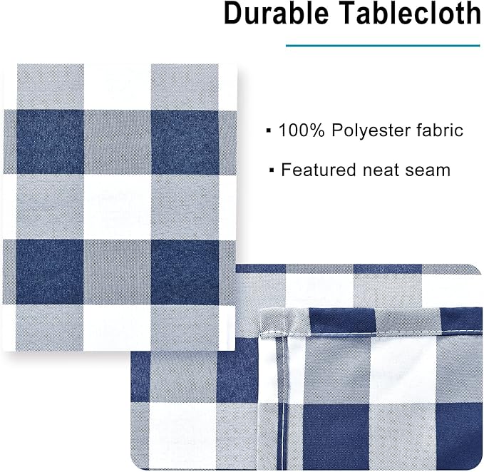 Checkered Square Tablecloth - Image 4