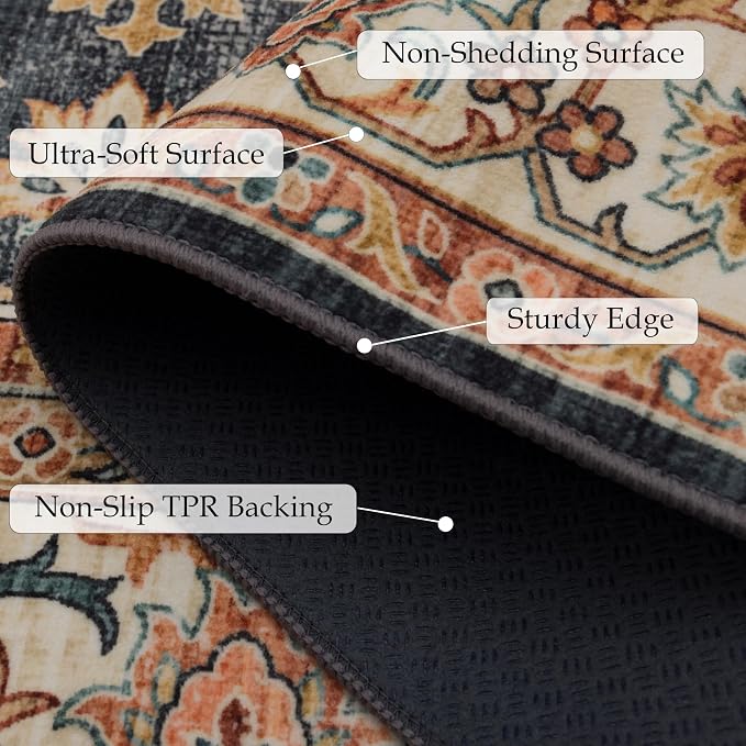 Ruaruarug Washable Area Rug 9x12 - Image 2