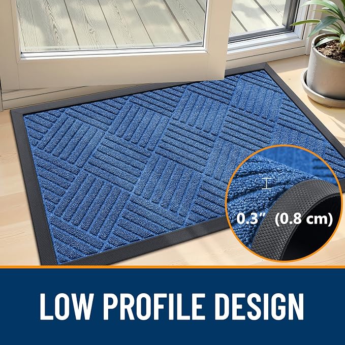OLANLY Front Door Mat Outside Entrance 47x23, Heavy Duty Sturdy Natural Rubber - Image 4