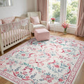 DCX Washable 4x6 Bow Rug, Cute Soft Low Pile Indoor Décor Carpet, Kid & Pet by DCXWashableRug